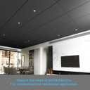 Art3d 10-Pack Smooth Drop Ceiling Tile 2ft x 4ft - Fire-Rated, Waterproof, Reusable - Premium PVC, No Sag and Breakage - Cover 80 Sq. Ft, Black, 24*48