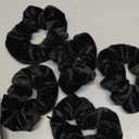 Ivyu Velvet Scrunchies With Pocket Zipper Hair Ties for Women Big Vsco Girl Stuff Scrunchy Hidden Hair Black Scrunchie Ponytail Holder Elastic Bands Gifts for Women (LLCQ-001)