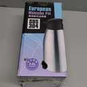 70 Oz Insulated Thermal Coffee Carafe Stainless Steel Double Walled Vacuum Coffee Thermos, Hot Water, Tea, Hot Beverage Dispenser, Keep 24 Hour Heat Retention/12 Hour Cold Retention (Black, 2L)