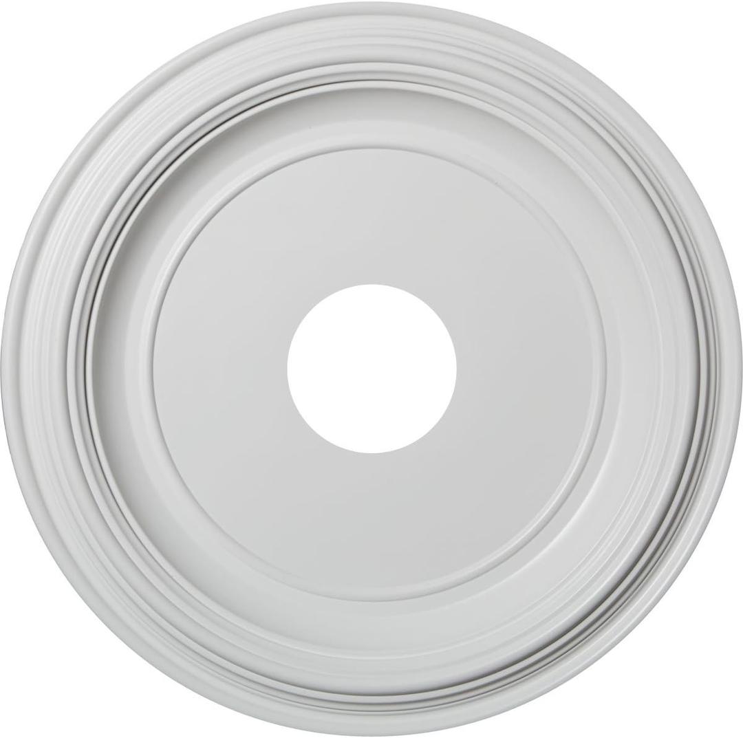 16"OD x 3 1/2"ID x 1 3/8"P Traditional Thermoformed PVC Ceiling Medallion (Fits Canopies up to 9 1/2") (Unfinished)