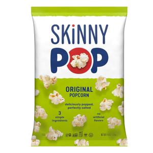 SkinnyPop Popcorn, Original, Whole Grain, Dairy-Free Snack, 0.65oz Bags (6ct) Best Before 7/17/2025