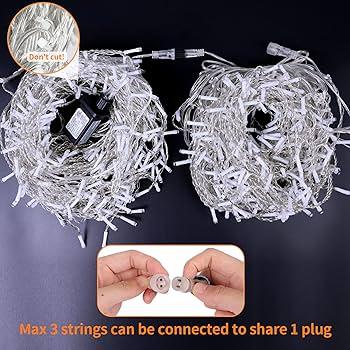 Blingstar Icicle Lights Christmas Lights Outdoor 49.2 Ft 440 LED Extendable Dripping Lights 8 Modes