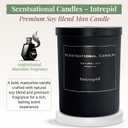 Scentsational Intrepid Man Candle  11 Oz Hand-Poured Soy Wax Jar Candle  Clean-Burning Natural Candles for Men  Masculine Scented Candles for Home Dcor & Relaxation  Long-Lasting Gift Candle