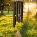 Wind Chimes Outdoor Deep Tone, 30 Inches Wind Chimes Outdoor, Memorial Wind Chimes with Hook as Gifts for Mother's Day/Housewarming/Christmas, Patio, Garden, Yard, Home Dcor. Black