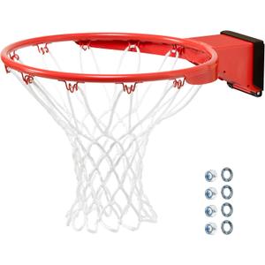 Silverback Deluxe Breakaway Rim with Nylon Net Compatible NXT and Goaliath GoTek In-Ground and Wall-Mounted Basketball Hoops