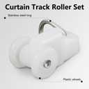 15 Pack Ceiling Curtain Track Roller Hooks-Room Divider, Durable Stainless Steel Curtain Hooks with Dual Wheel,RV Divider