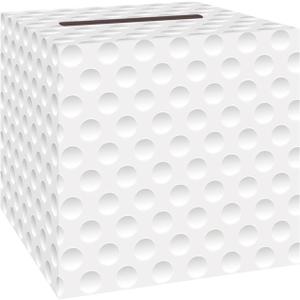 Golf Card Box Sports Party Favors Post Box Cardboard Receiving Money Holder for Golf Theme Wedding Reception, Baby Showers, Anniversary, Birthday Party, Graduation Table Centerpiece Decorations (7.9 x 7.9 x 7.9 Inch)