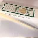 Patrician (10in Tall x 1/2'' Diameter) Ivory Hand Dipped Skinny Taper Candles, Set of 12