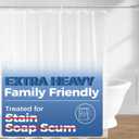 downluxe Shower Curtain Liner, PEVA Plastic Shower Liner with 3 Magnets, 72" x 72" Waterproof Bathroom Curtain, 12G Clear, 1 Pack