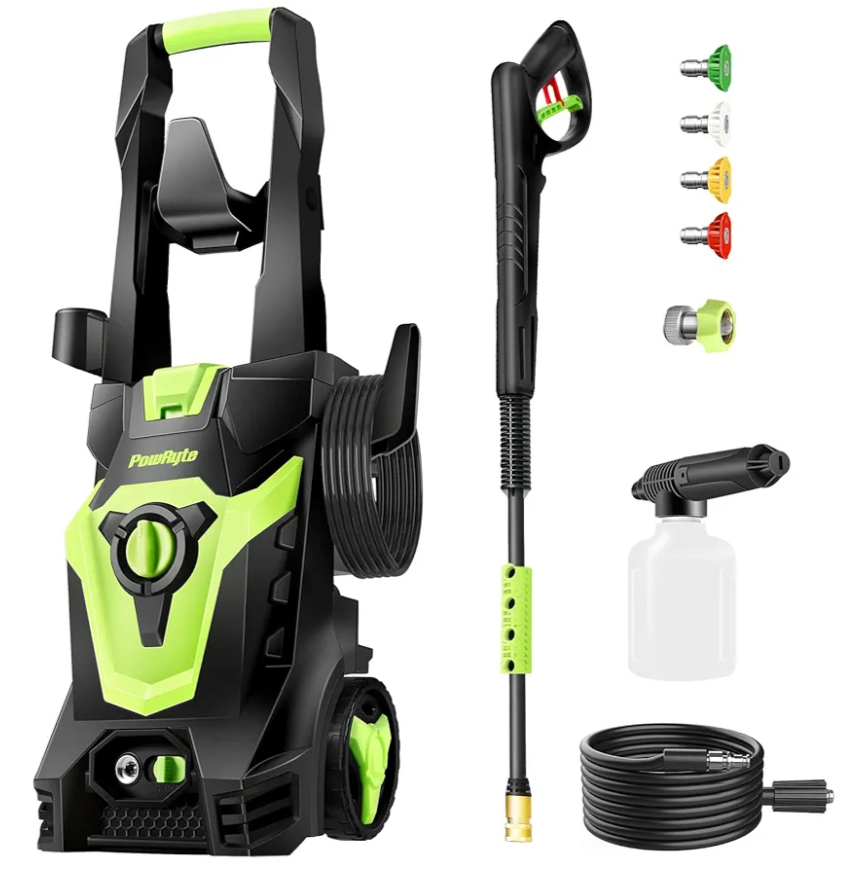 Pressure Washer, Foam Cannon, 4 Different Pressure Tips, Power Washer for Cars/Fences/Driveways/Home/Patios