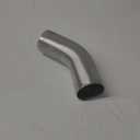 AC PERFORMANCE 3.5" (89mm) OD 45 Degree Aluminum Elbow Intercooler Pipe Air Intake Tube, 1.28D Radius, Brushed Finish