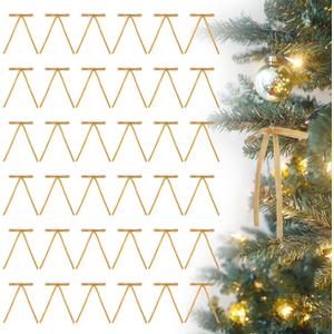 36 Pcs Velvet Bows for Christmas Tree - 5 x 7 in Velvet Ornaments for Christmas Tree Bows, Wreath, Garland, Stocking, Gift - Vintage Christmas Decor Decoration (Khaki)