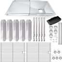Hiorucet Grill Drip Pan Kits for Nexgrill Replacement Parts 5 Burner 720-0888N, 720-0888, Nexgrill 4 Burner 720-0830H, 720-0783E, Adjustable Grill Grease Tray for Nexgrill 720-0888N Replacement Parts.