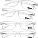 TERAISE Fashion Anti-blue light Reading Glasses Men Women Computer Reader (Transparent)