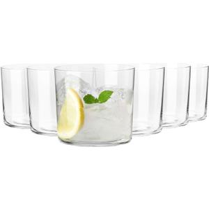 Krosno Cider Water Juice Glasses, Set of 6, 12 fl oz, Mixology Collection, Lightweight Everyday Drinking Glasses, Multi-Purpose, Dishwasher Safe, Made in Europe