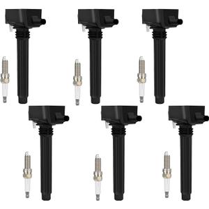 UF648 Ignition Coil Packs & Iridium Spark Plugs 97390 Compatible with 2011-2020 Chrysler 200 300 Dodge Challenger Charger Durango Journey RAM Jeep Grand Cherokee Wrangler 3.2L 3.6L V6, Sets of 6