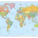 Rand McNally Signature Edition World Wall Map  Laminated Rolled