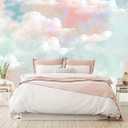 Wall Mural - 3D Wallpaper Decoration, Pink Clouds, 103" x 69" (Not Self-Adhesive)
