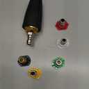 Weslymoo Pressure Washer Spray Nozzle, Power Washer Tips 4000 PSI Max Rotating with 5 Pressure Washer Tips, 1/4" Quick Connect for Cleaning PatioBrickDrivewayVinyl Surface, 4.0 Gpm 4.0 Orifice