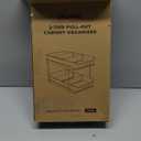 Delamu 2-Tier Multi-Purpose Bathroom Under Sink Organizers and Storage, Stackable Kitchen Pantry Organization, Pull Out Medicine Cabinet Organizer with Movable Dividers, White, 2 Pack