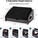 StrongTek Wood Ergonomic Footrest - 4-Angle Adjustable Foot Stool for Desk, Office Footrest, Anti-Slip Foot Stand for Under Desk, Enhances Posture, Promotes Blood Circulation, Easy Assembly (Espresso)