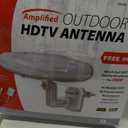 1byone Outdoor TV Antenna 360 Omni-Directional Reception Long 100+ Miles Range Enhance VHF&UHF 4K Ready HDTV Antenna with Added Stability for Outdoor/Attic/RV Use - 39ft RG6 Coax Cable