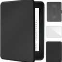 Case for 7" Kindle Paperwhite 12th Generation (2024) and Kindle Colorsoft Signature Edition,Includes a Screen Protector,Hand Strap Cover,Soft TPU Back,Light Shell with Auto Wake/Sleep,Black