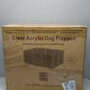Clear Acrylic Dog Play Pen Indoor (White, 23.6H, 12)