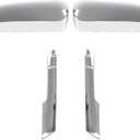 Chrome Towing Top+Side Clip-On Mirror Covers Replace for 2020 2021 2022 2023 2024 2025 Chevy Silverado GMC Sierra 2500HD 3500HD (Chrome)