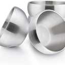 HaWare Heavy 18/8(304) Stainless Steel Bowls (Double Walled), 12 oz Kids Toddlers Feeding/Soup/Snacks Bowls, Unbreakable and Dishwasher Safe (4 Pack)