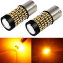 PHINLION 1156 LED Turn Signal Light Bulbs Super Bright 3014 103-SMD BA15S P21W 1156 7506 LED Bulb with Projector for Turn Signal Blinker Lights, Amber Yellow