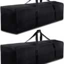 Sports Duffle Bag - Extra Large Travel Duffel Luggage Bag with Upgrade Zipper, Sturdy & Water Resistant, Black (Black 47inch 2Pack)