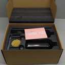 [Luxury] Kitchen Soap Dispenser Set - 16OZ Amber Glass Bottle, Stainless Steel Pump, Instant Dry Tray, Waterproof Labels, Non-Slip Silicone Pad, and Dish Brush | Upgrade for Your Kitchen and Bathroom