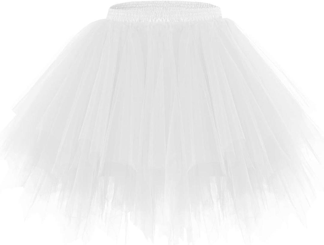 Bridesmay Women's Tutu Skirt 2025 50s Vintage Ballet Bubble Dance Skirts for Cosplay Party, S