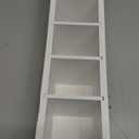 Jetec Wooden Pencil Holder 5 Compartments for Desk Adjustable Pen Holder Wood Office Desk Organizers and Accessories Makeup Brush Organizer for Pen, Home, Office and Art Supplies (White)