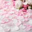 200 Pcs Real Dried Rose Petals for Wedding Flower to Throw, 100g Natural Preserved Rose Flower for Wedding Party Proposal Centerpieces(White, Pink)