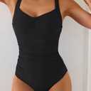B2prity One Piece Swimsuit for Women Tummy Control Slimming Bathing Suit Push Up Ruched Swim Suit Criss Cross Swimwear Hot Pink (XL)