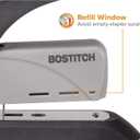 Bostitch Office 60 Sheet Heavy Duty Stapler - Two Fingers, No Effort, Spring Powered Stapler - Gray (1200)