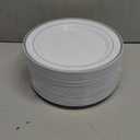 WELLIFE Silver Plastic Dinner Plates 72 Pieces, 10.25" Silver Disposable Plates, Premium Hard Plastic Lunch Plates, Ideal for Wedding and Party