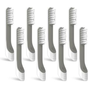 8 Pack Toothbrush Replacement Heads Compatible with Quip Electric Toothbrush – Quip Toothbrush Replacement Heads with Soft Bristles, Compact & Flexible, Dust Cover Caps