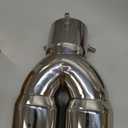 3 inch exhaust tip, universal stainless steel exhaust tailpipe dual tailpipe slant for most cars (Bent, silver white)