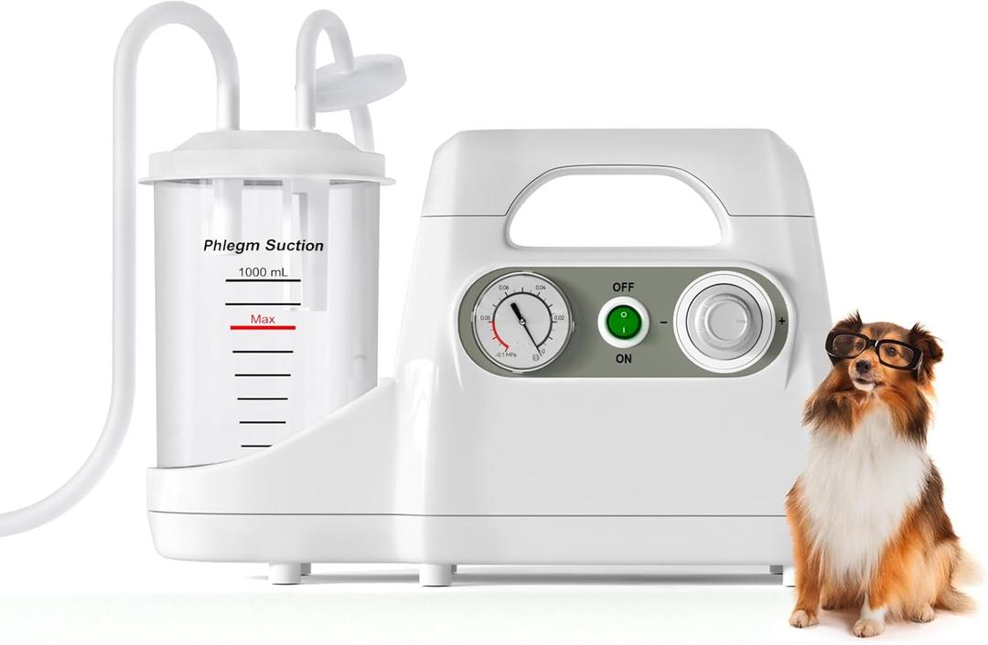 Saranna Portable Veterinary Suction Machine 1000mL for Home Care 110V
