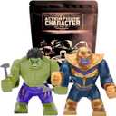 HuIk vs thano s Large Action Figure Toy Set - 2pcs | Compatible with Major Building Block Brands | Great Gift for Kids Toddler Preschool | 3 Inches Tall