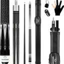 HomeSeason Pool Cue Stick 58" Billiard Cue Sticks Nylon Thread Grip Professional Low Deflection Pool Sticks