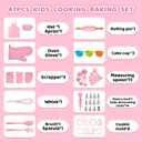 47pcs Kids Cooking Baking Set , Kids Chef Role Play Costume Set for Real Cooking , Chef Hat and Apron Cake Biscuit Tools, Birthday for 4 5 6 7 8 9 10 Year Old ,Toddler Dress Up and Pretend Play