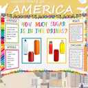 96 Pcs Science Fair Board Supplies Includes Self Adhesive Science Fair Project Titles Subtitles Presentation Bulletin Border Letter Stickers First Day of School Back Classroom(Lively Crumbs)