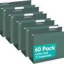 HERKKA Extra Capacity Hanging File Folders, 60 Pack Reinforced Letter Size Hanging Folders with Heavy Duty 3 Inch Expansion, Designed for Bulky Files, Medical Charts, Green