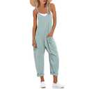 UNIANKIYA One Piece Jumpsuits for Women Casual Overalls Summer Rompers Trendy Jumpers Beach Vacation Outfits Travel Clothes S
