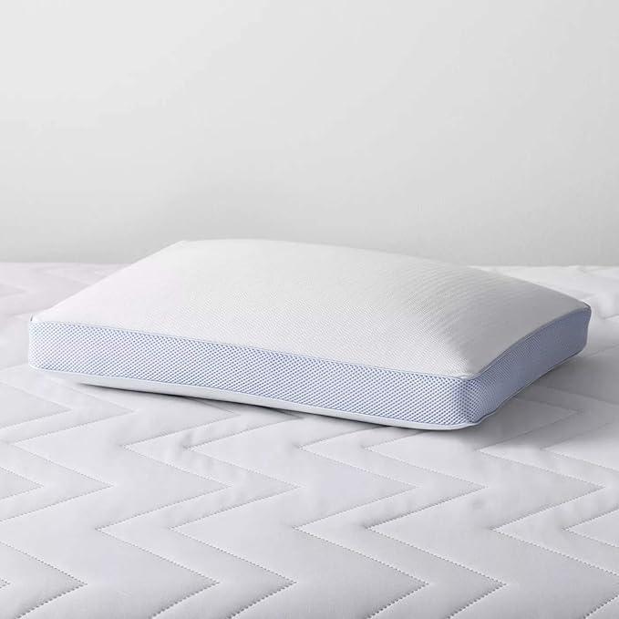 Made By Design Cool Touch Memory Foam Breathable Bed Pillow, Standard/Queen Size, Blue White