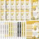 AmazingSpark 96 Set Bee Gifts Bulk Party Favors Inspirational Retractable Pencils 0.7mm Funny Mechanical Pencils with Positive Cards for Teacher Team Coworker Employee Office Supplies